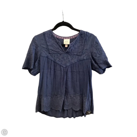 Top Short Sleeve By Knox Rose In Blue, Size: M
