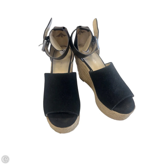 Sandals Heels Wedge By Marc Fisher In Black, Size: 6