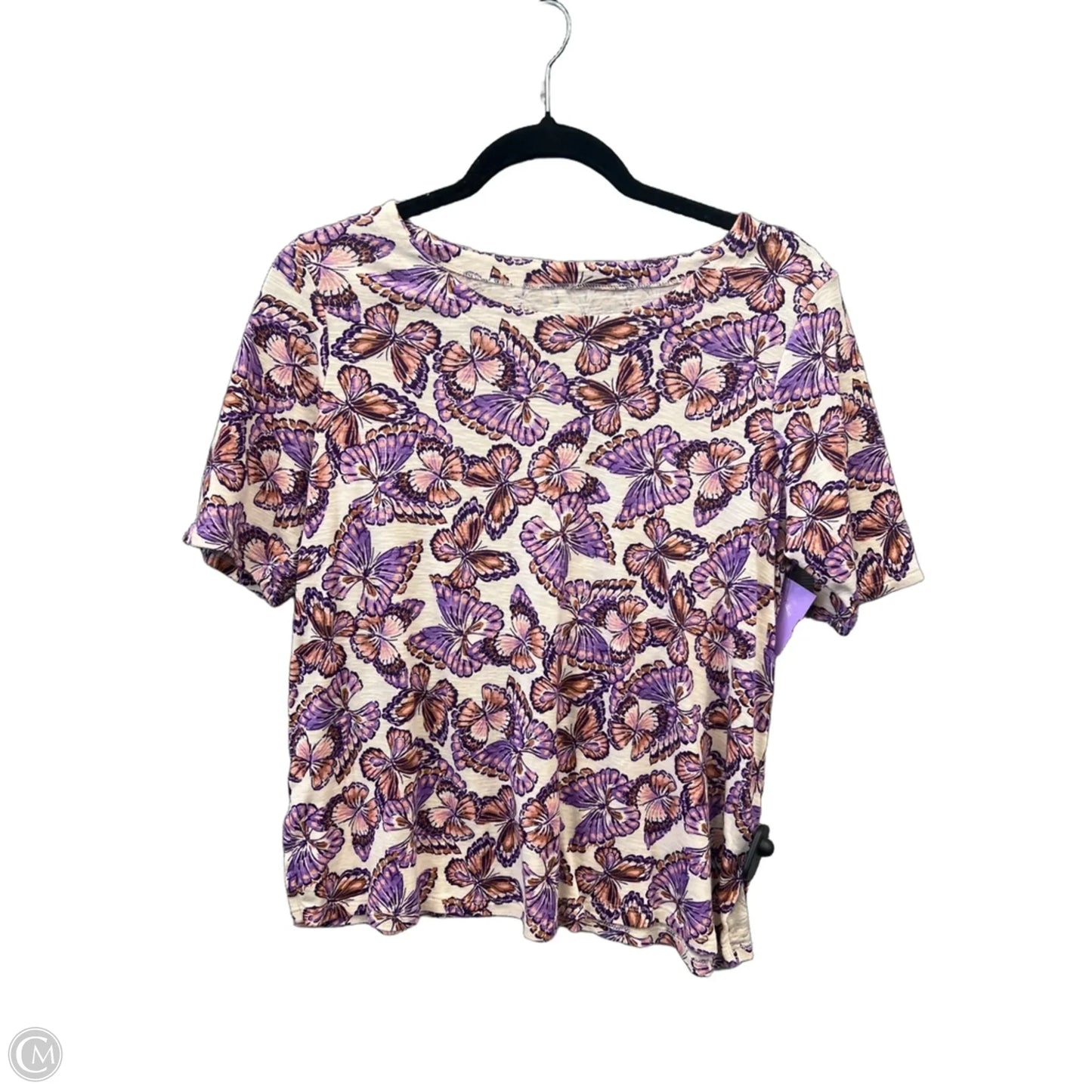 Top Short Sleeve By J. Jill In Purple, Size: Mp