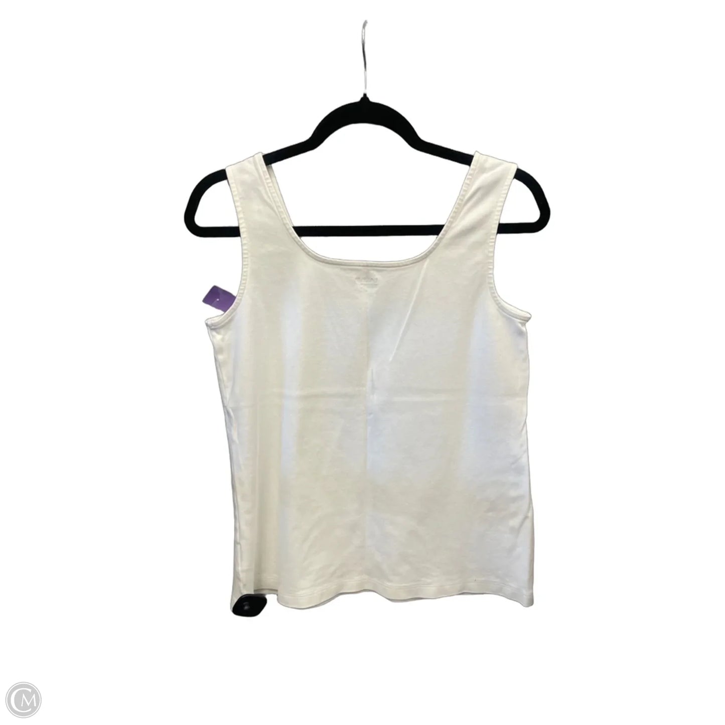 Top Sleeveless Basic By Lands End In White, Size: M