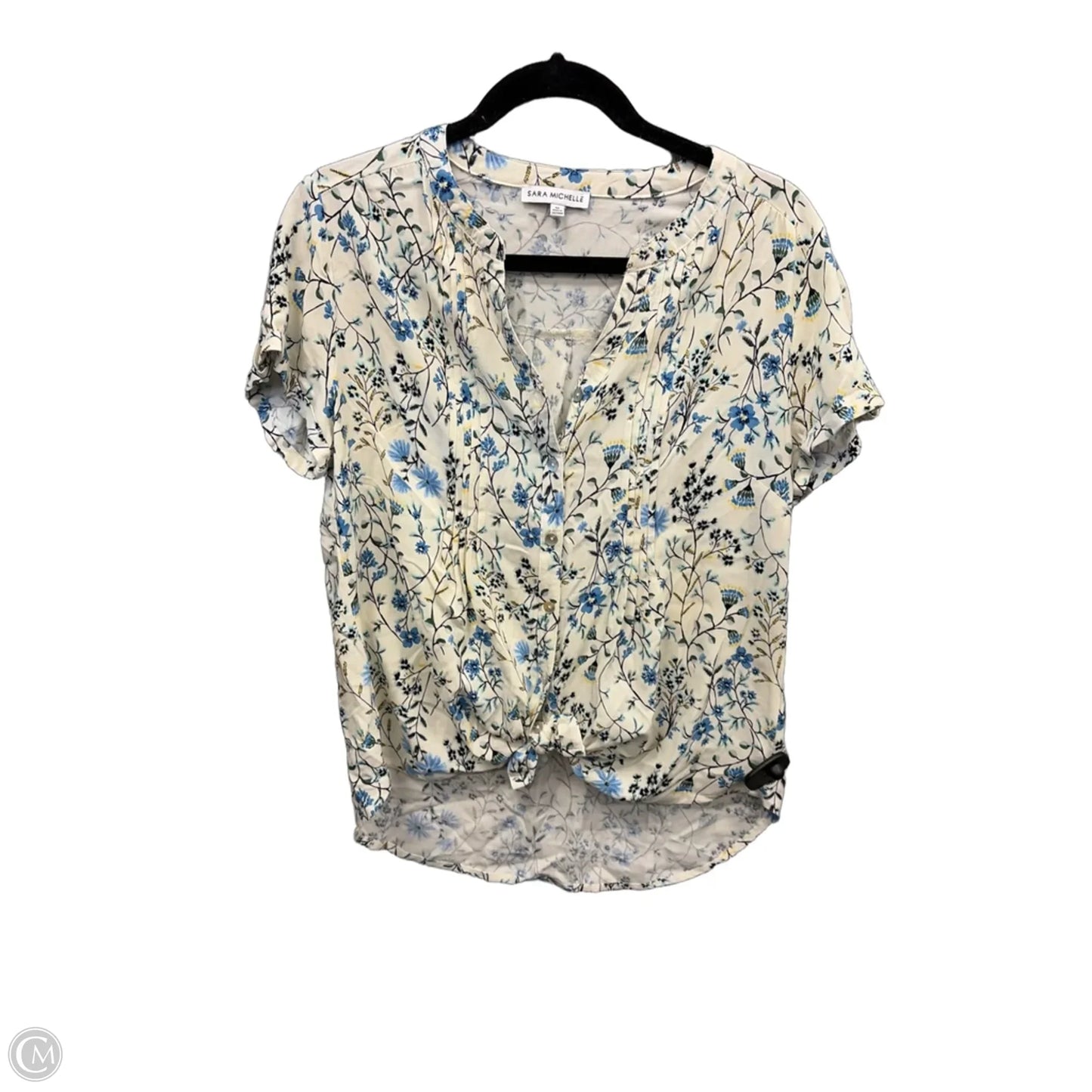 Top Short Sleeve By Sara Michelle In Floral Print, Size: M