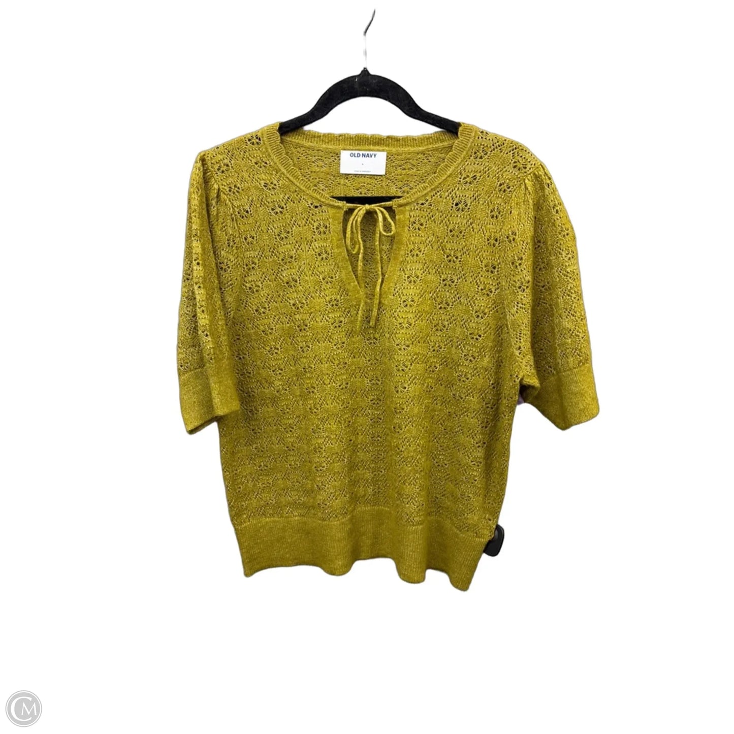 Sweater Short Sleeve By Old Navy In Green, Size: L