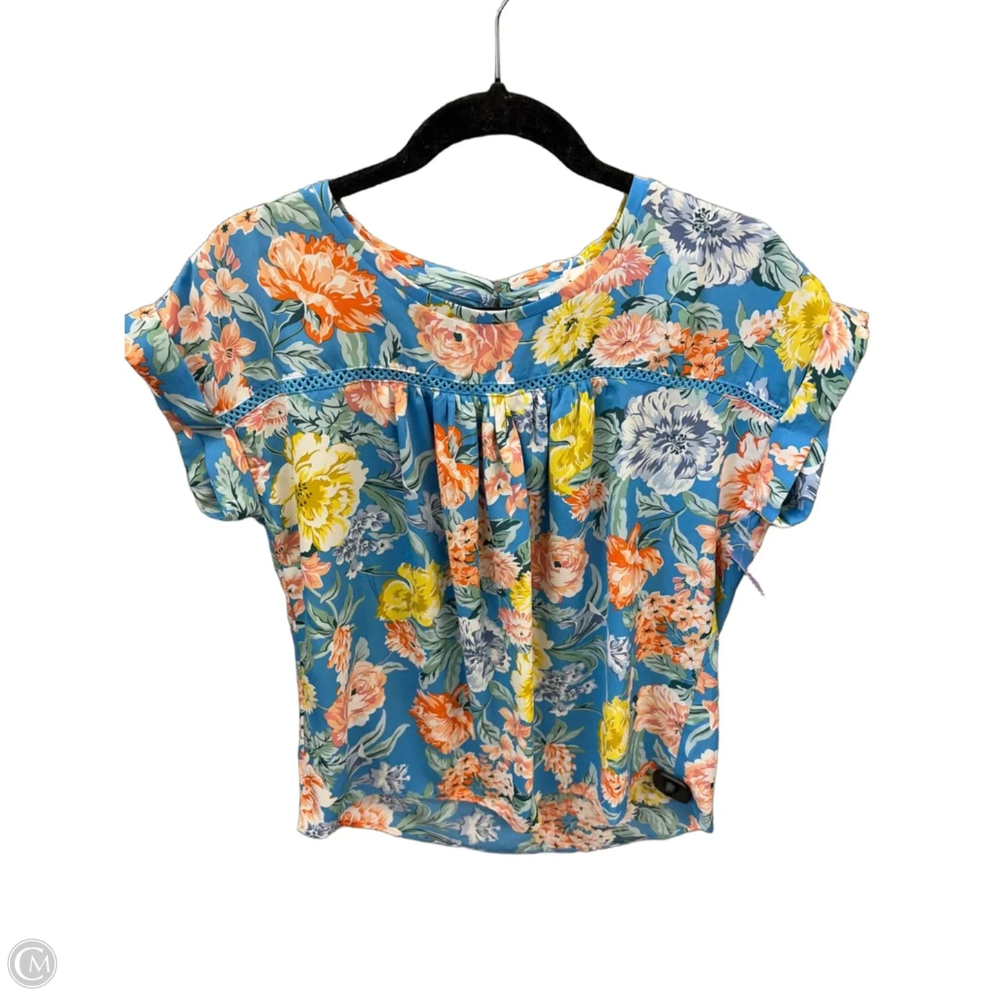 Top Short Sleeve By Workshop In Blue, Size: Sp