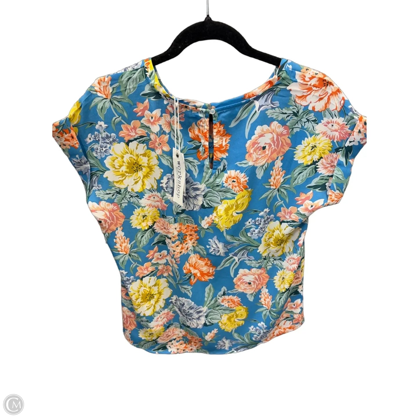 Top Short Sleeve By Workshop In Blue, Size: Sp