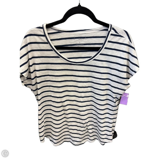 Top Short Sleeve By Sonoma In Striped Pattern, Size: L