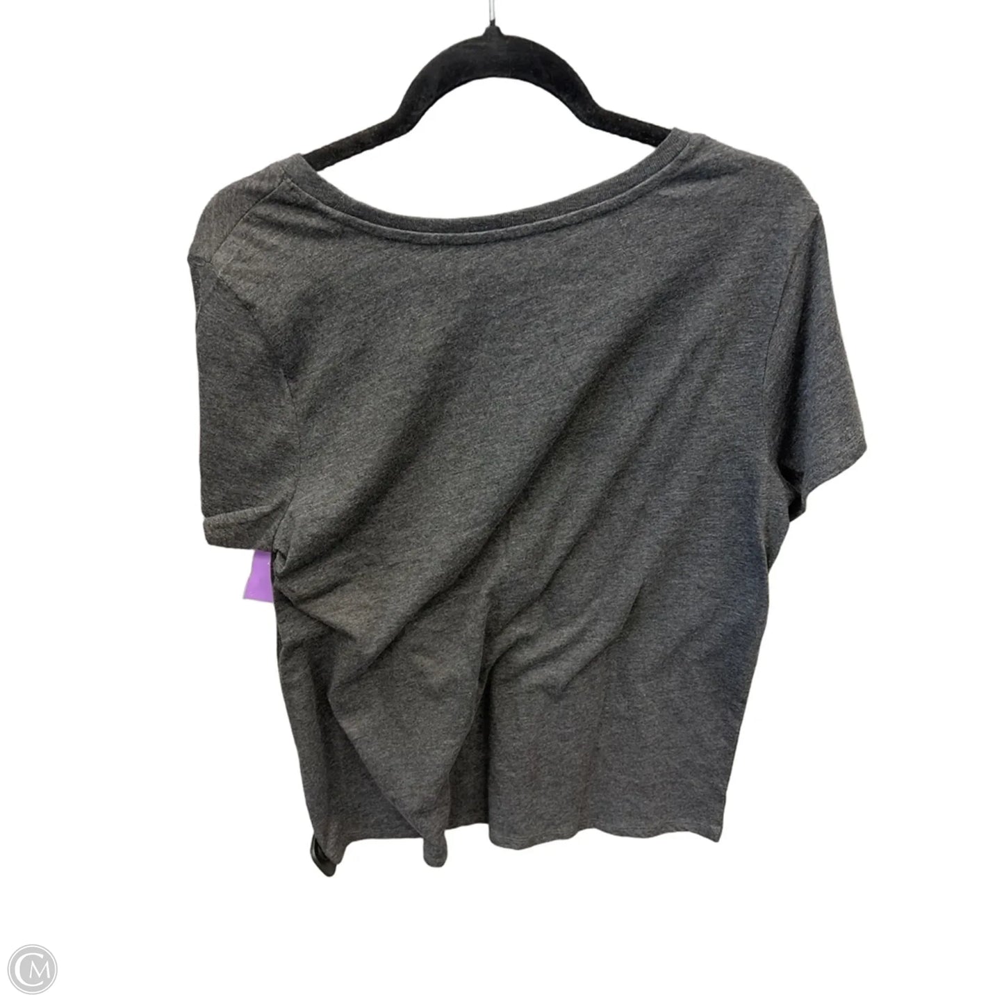 Top Short Sleeve By Disney In Grey, Size: L