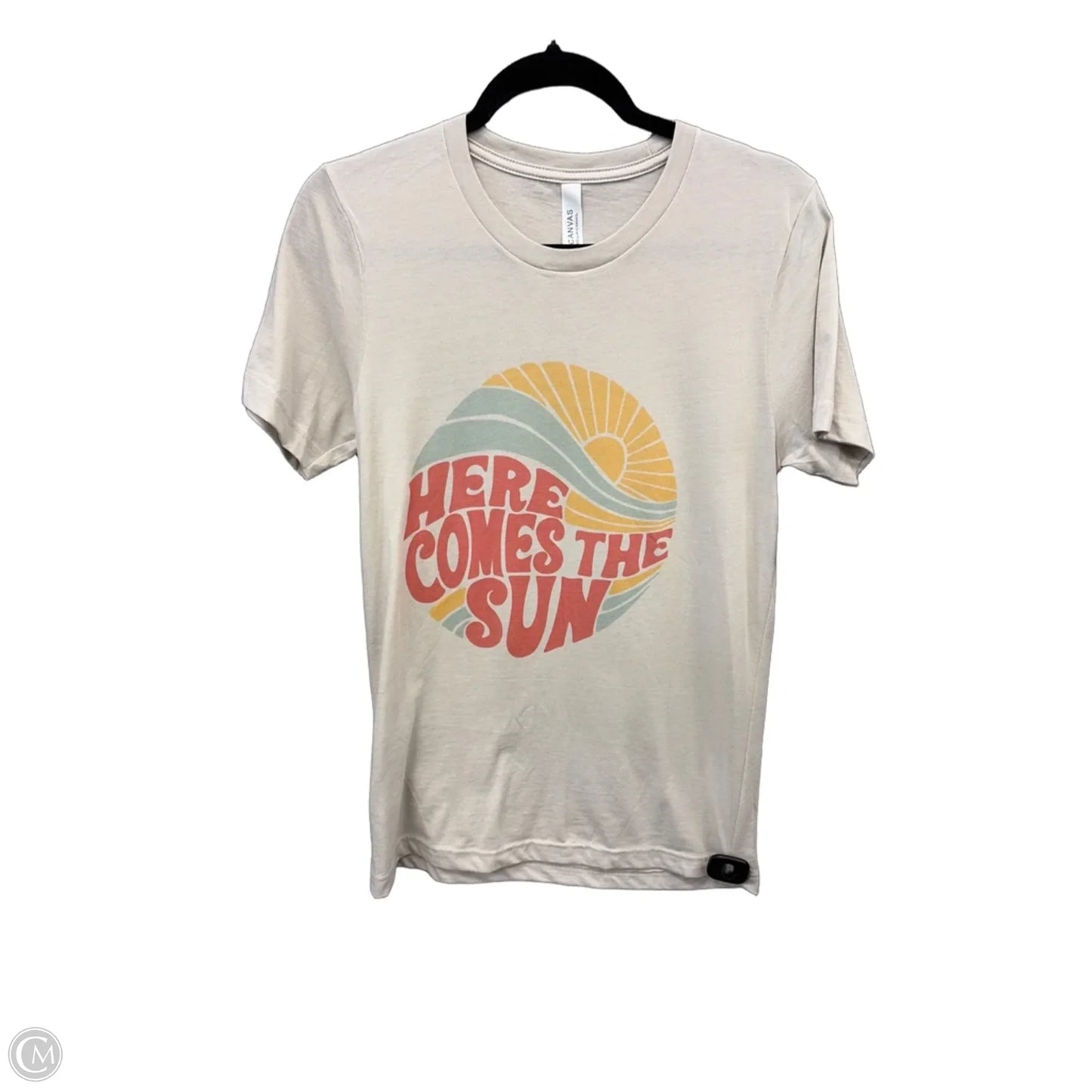 Top Short Sleeve By Canvas In Tan, Size: S