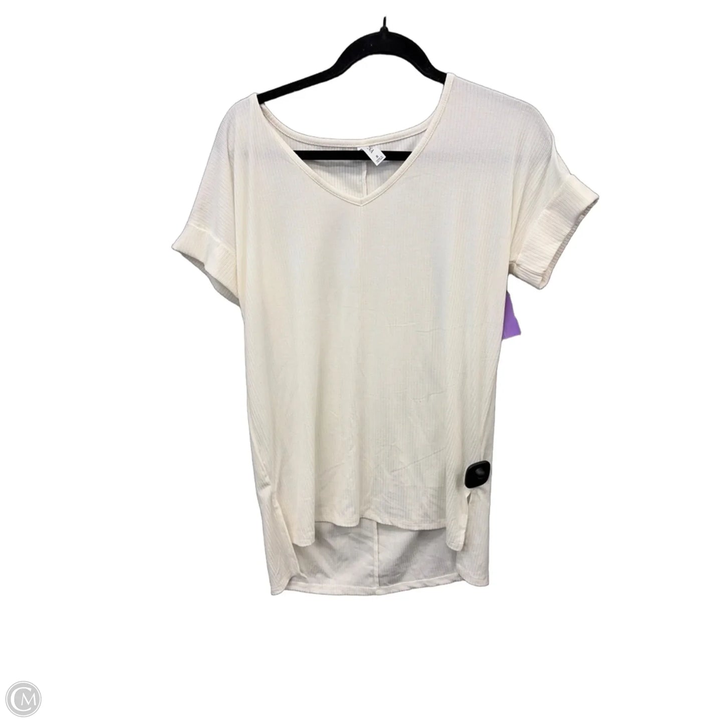 Tunic Short Sleeve By Zenana In White, Size: S