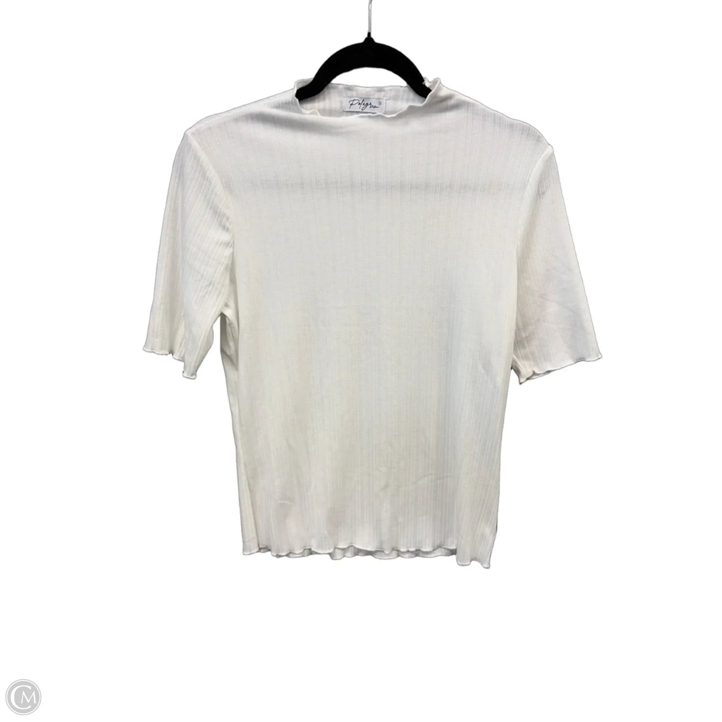 Top Short Sleeve Basic By Polygram In White, Size: M