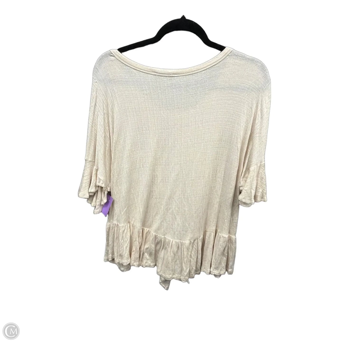 Top 3/4 Sleeve By Hayden La In Cream, Size: S
