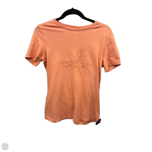 Top Short Sleeve By Bella + Canvas In Orange, Size: Sp