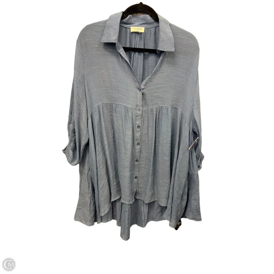 Tunic Long Sleeve By Umgee In Blue, Size: S