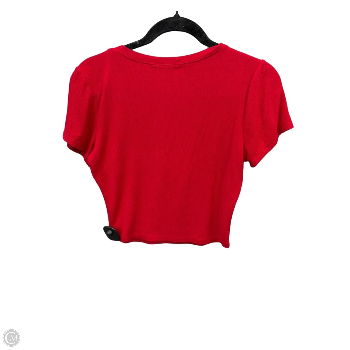 Top Short Sleeve Basic By Bozzolo In Red, Size: L