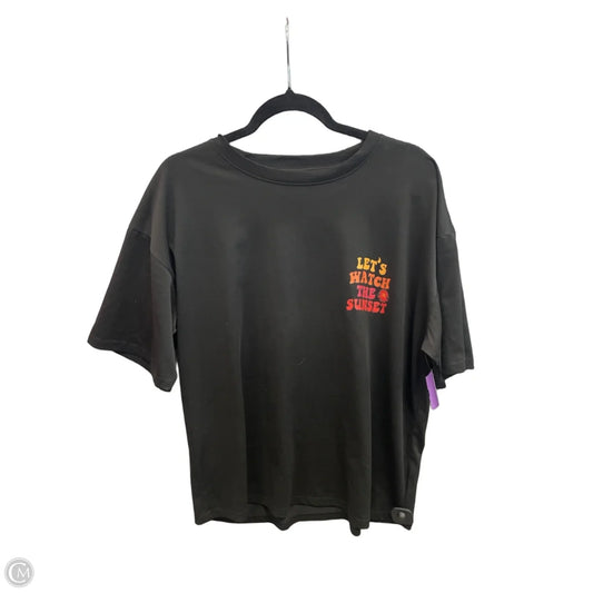 Top Short Sleeve By Shein In Black, Size: M