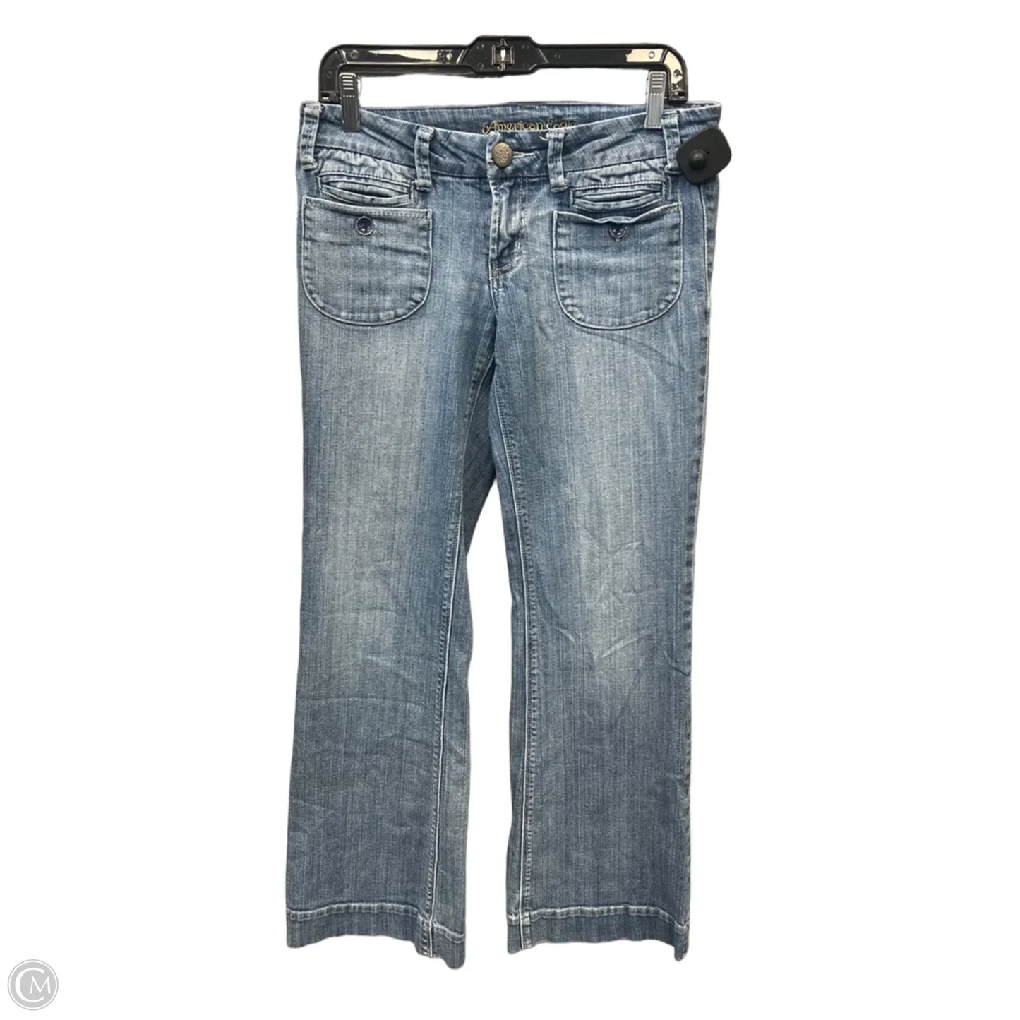 Jeans Flared By American Eagle In Blue Denim, Size: 6