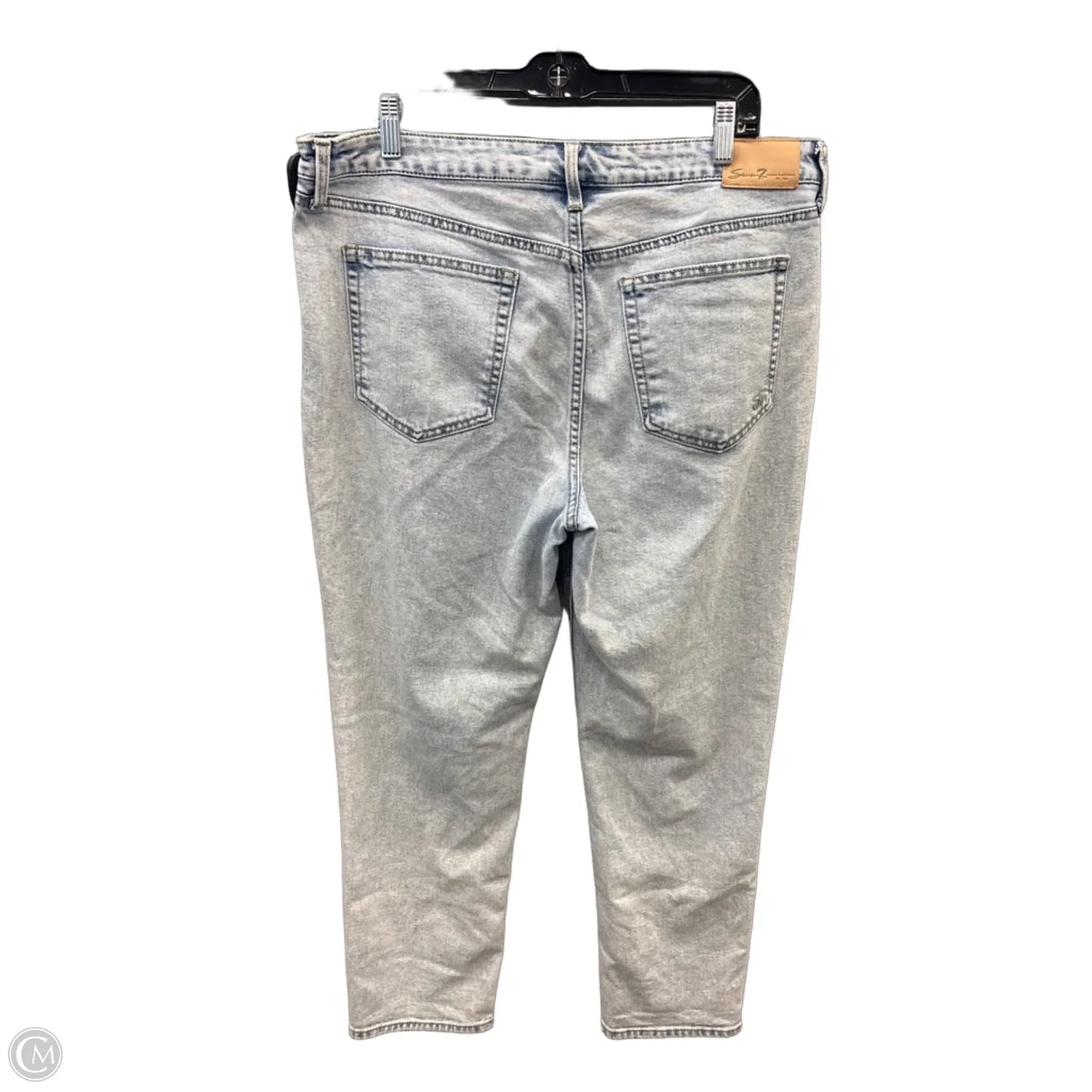 Jeans Straight By Seven 7 In Blue Denim, Size: 14