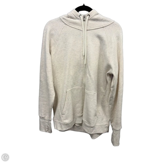 Athletic Top Long Sleeve Hoodie By Tek Gear In Cream, Size: Xl