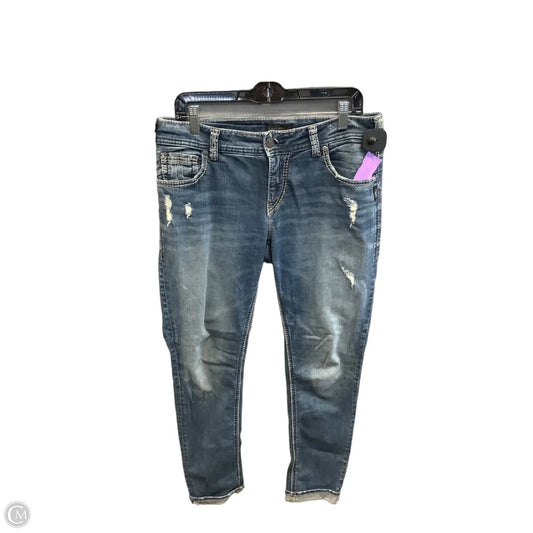 Jeans Skinny By Silver In Blue Denim, Size: 10