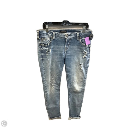 Jeans Skinny By Silver In Blue Denim, Size: 10