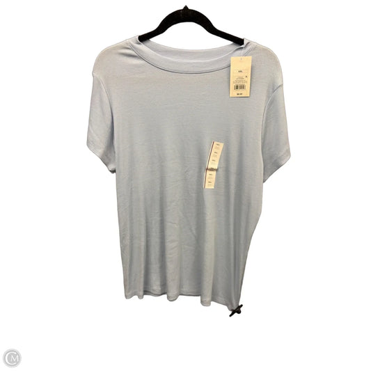 Top Short Sleeve Basic By A New Day In Blue, Size: Xxl