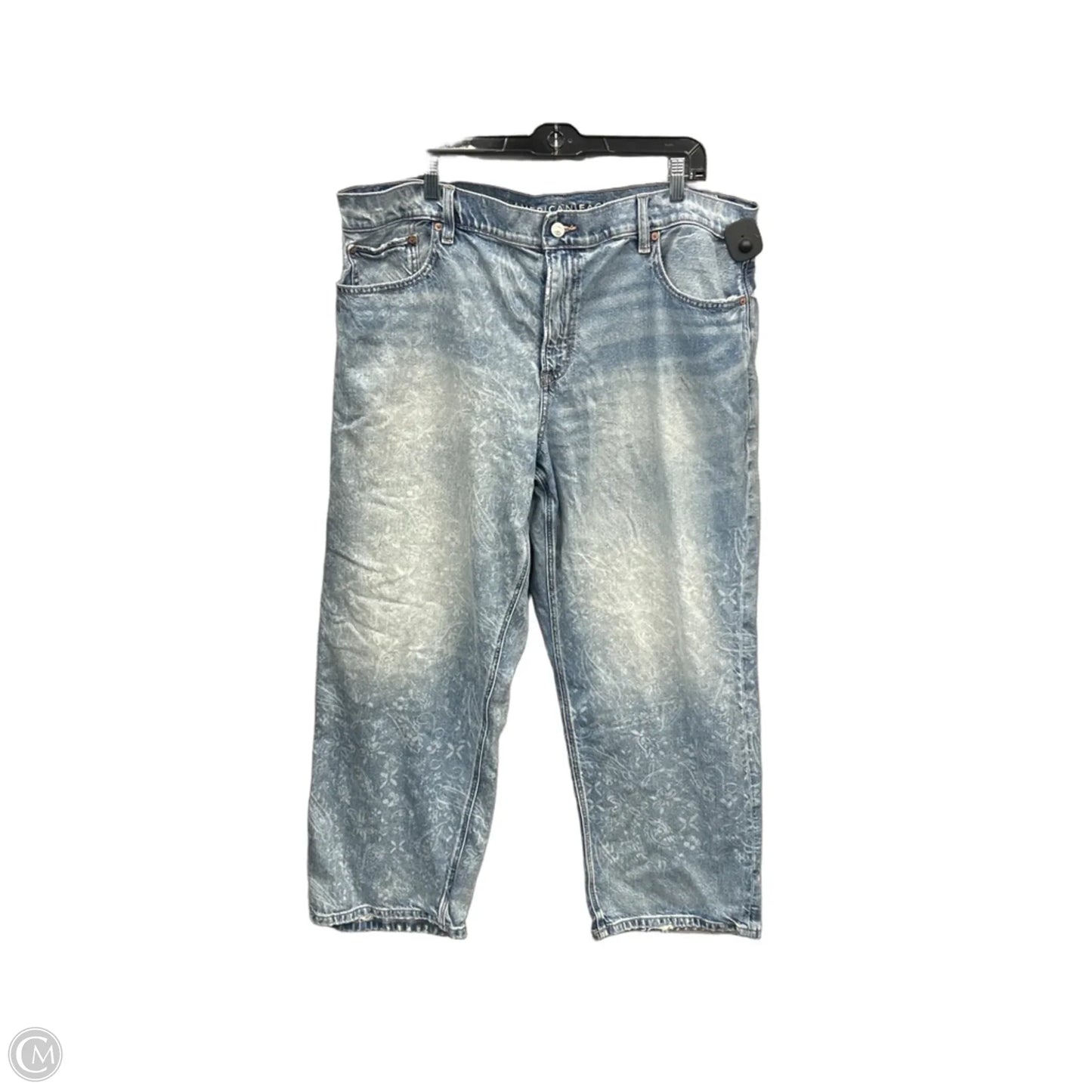 Jeans Boyfriend By American Eagle In Blue Denim, Size: 18