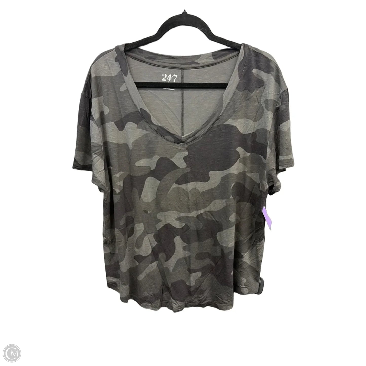 Tunic Short Sleeve By Maurices In Camouflage Print, Size: Xl