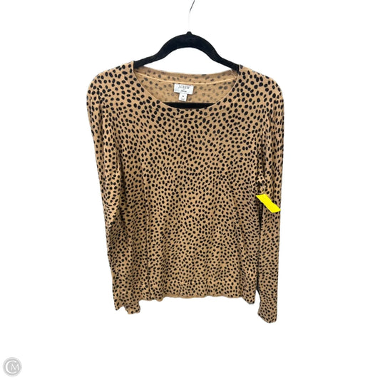 Top Long Sleeve By J. Crew In Brown, Size: M