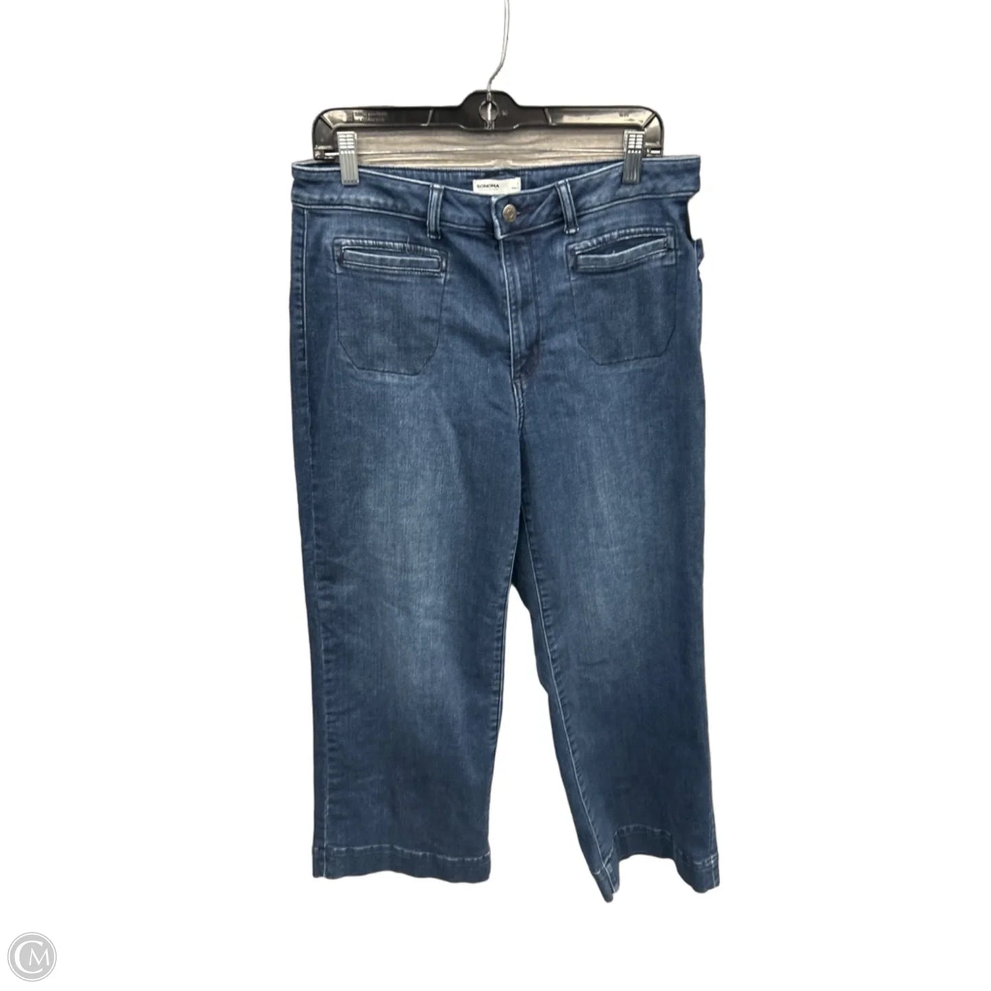 Jeans Wide Leg By Sonoma In Blue Denim, Size: 16