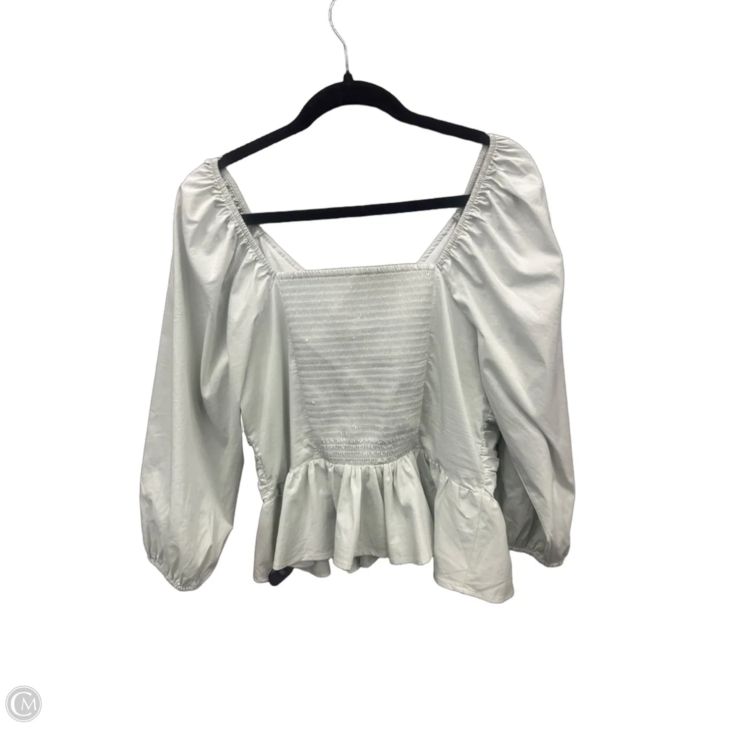 Blouse 3/4 Sleeve By Express In Green, Size: L
