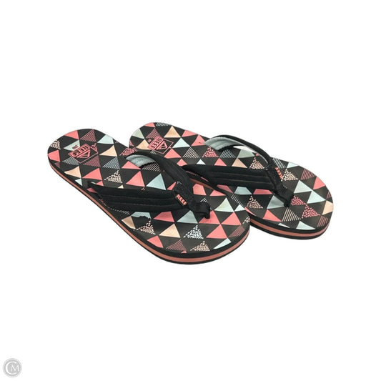 Sandals Flip Flops By Reef In Black, Size: 6.5