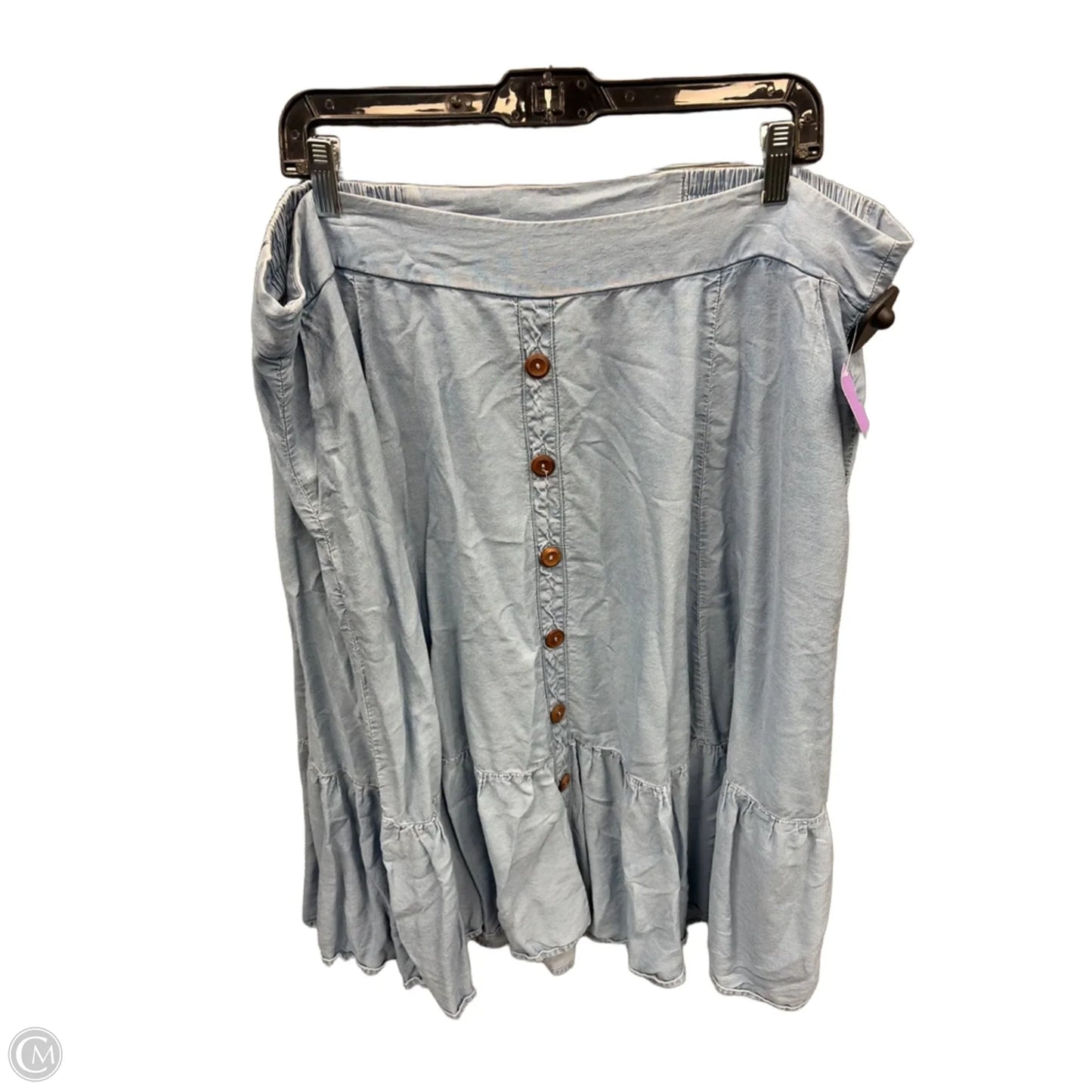 Skirt Midi By Torrid In Blue Denim, Size: 18