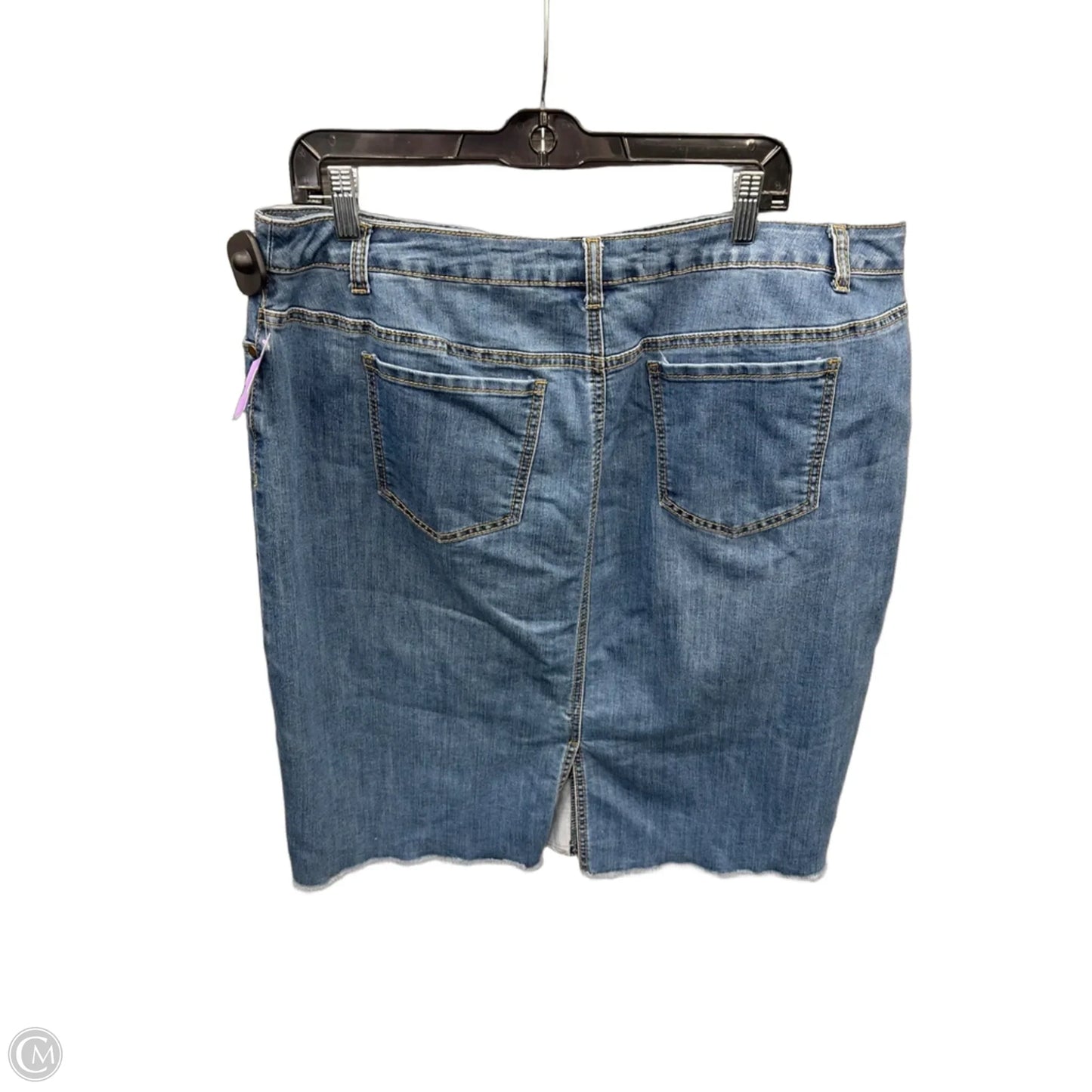 Skirt Midi By Cato In Blue Denim, Size: 18