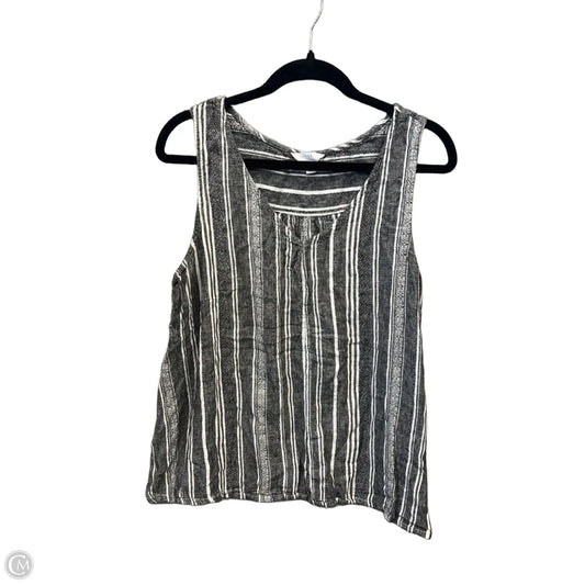 Top Sleeveless By Time And Tru In Striped Pattern, Size: Xl