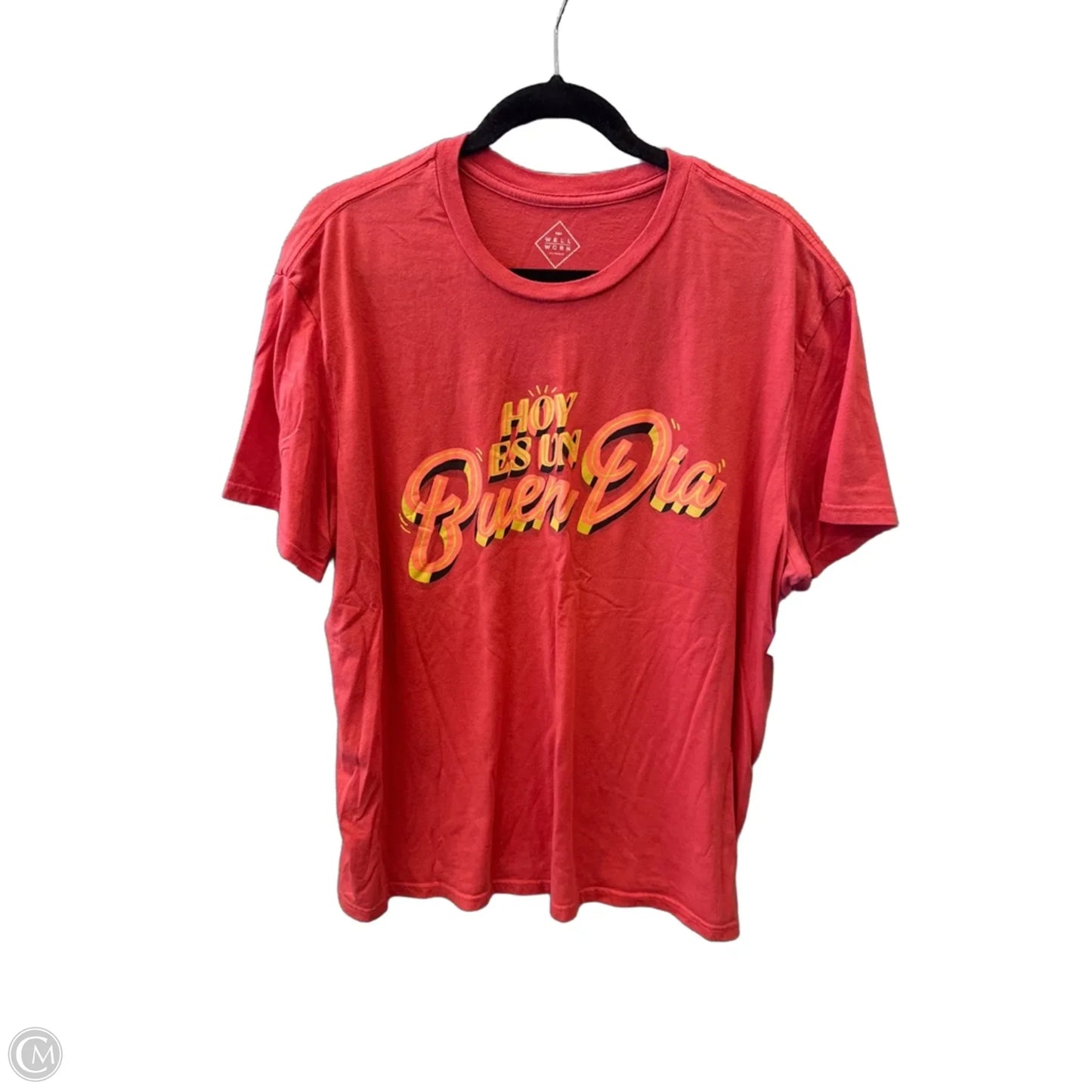 Top Short Sleeve By Well Worn In Orange, Size: Xxl