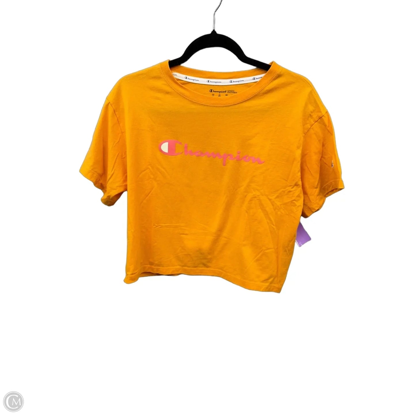 Top Short Sleeve By Champion In Orange, Size: M