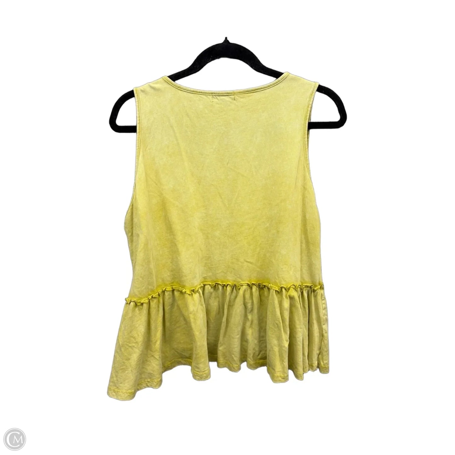 Top Sleeveless By Originality In Yellow, Size: Xl