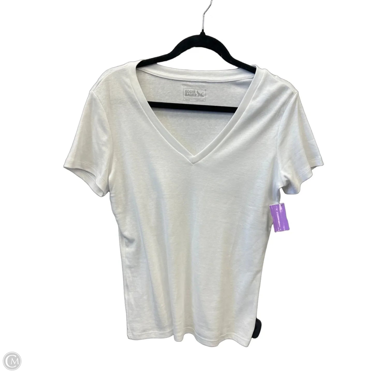 Top Short Sleeve Basic By Eddie Bauer In White, Size: M