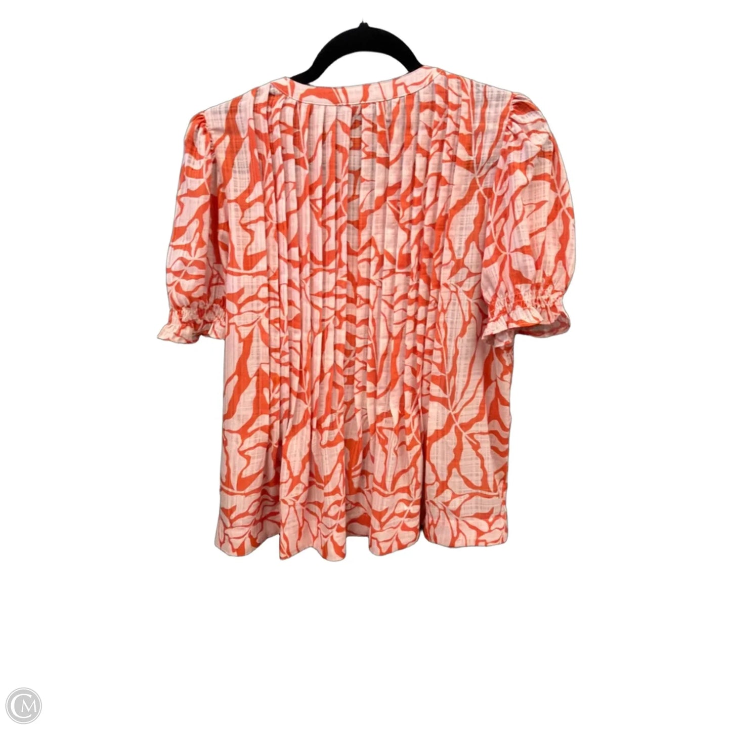 Blouse Short Sleeve By Gigio In Orange & Pink, Size: L