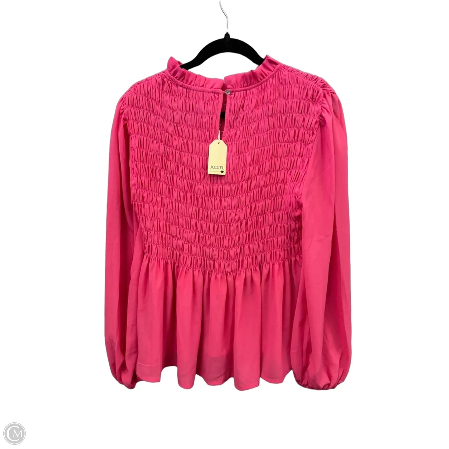 Blouse Long Sleeve By Jodifl In Pink, Size: M