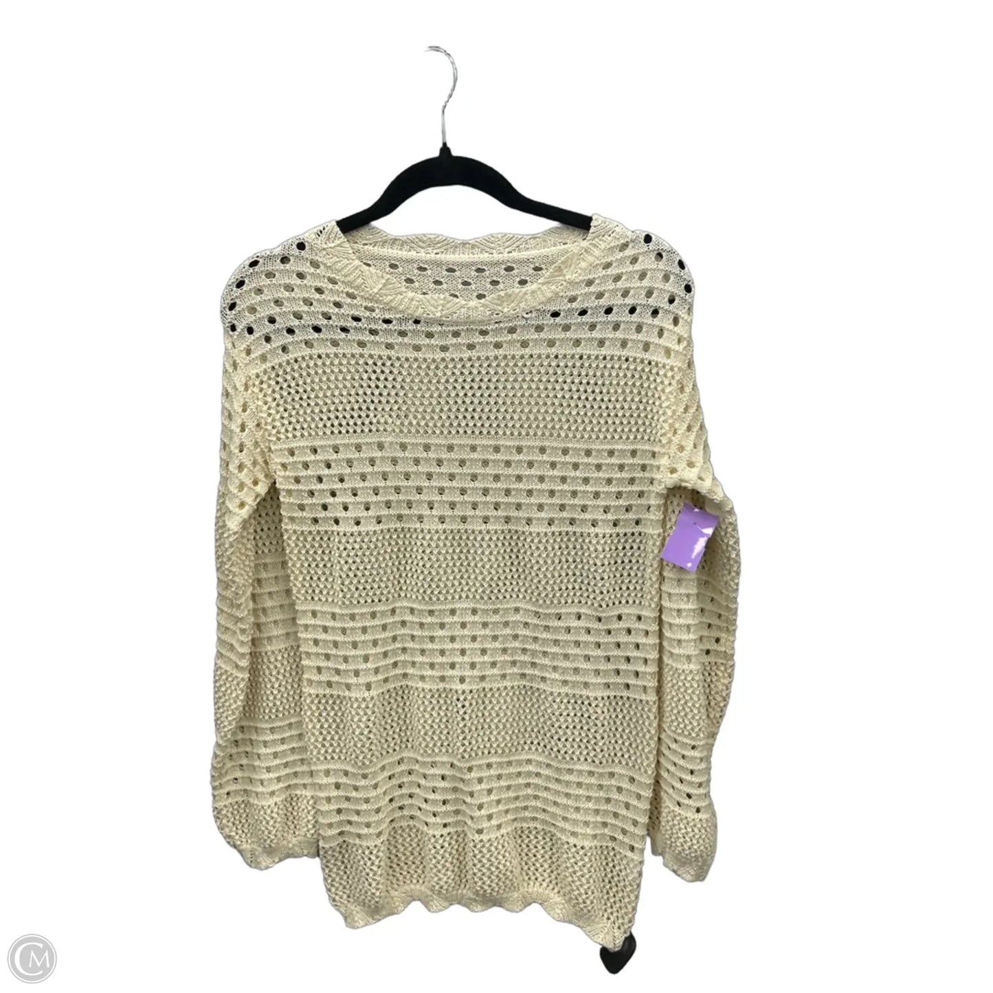 Swimwear Cover-up By Clothes Mentor In Cream, Size: S