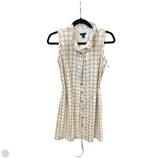 Dress Casual Midi By Ann Taylor In White, Size: Xs