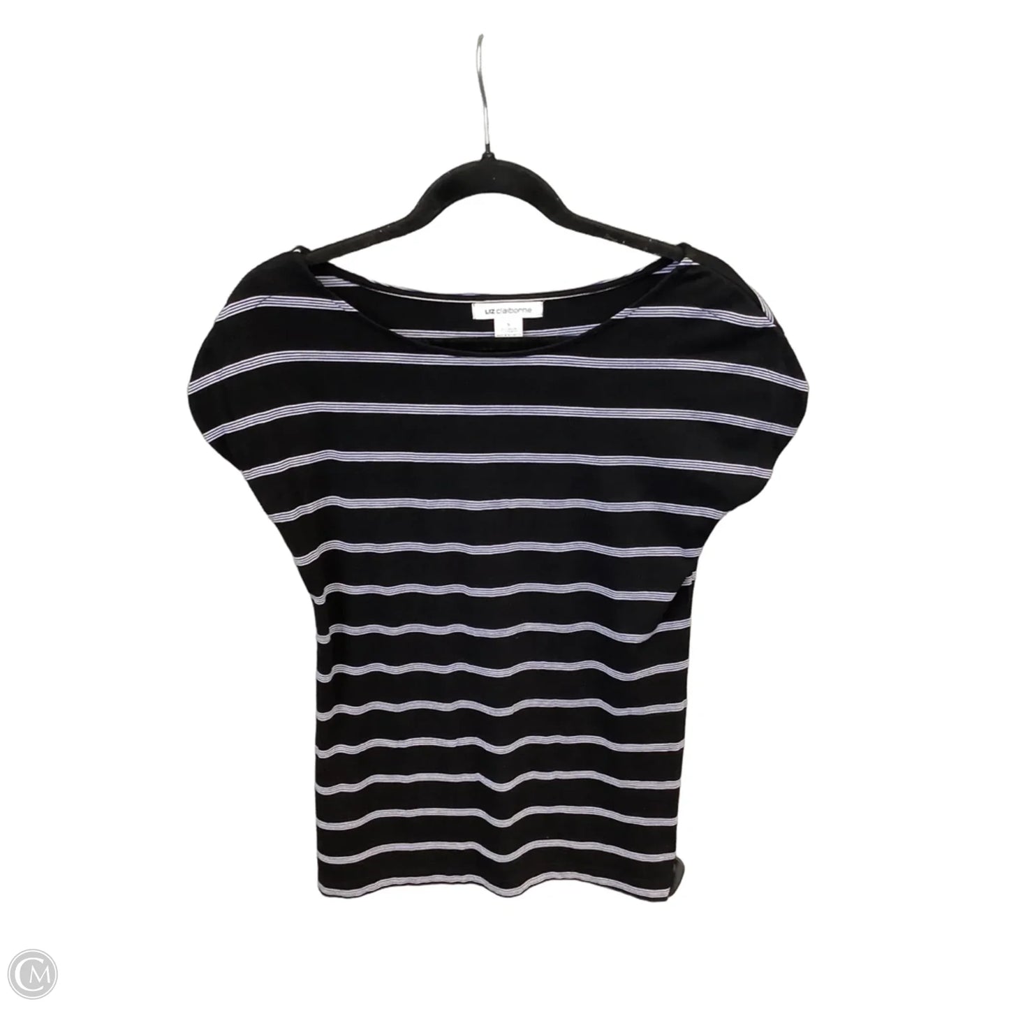 Top Short Sleeve By Liz Claiborne In Striped Pattern, Size: S