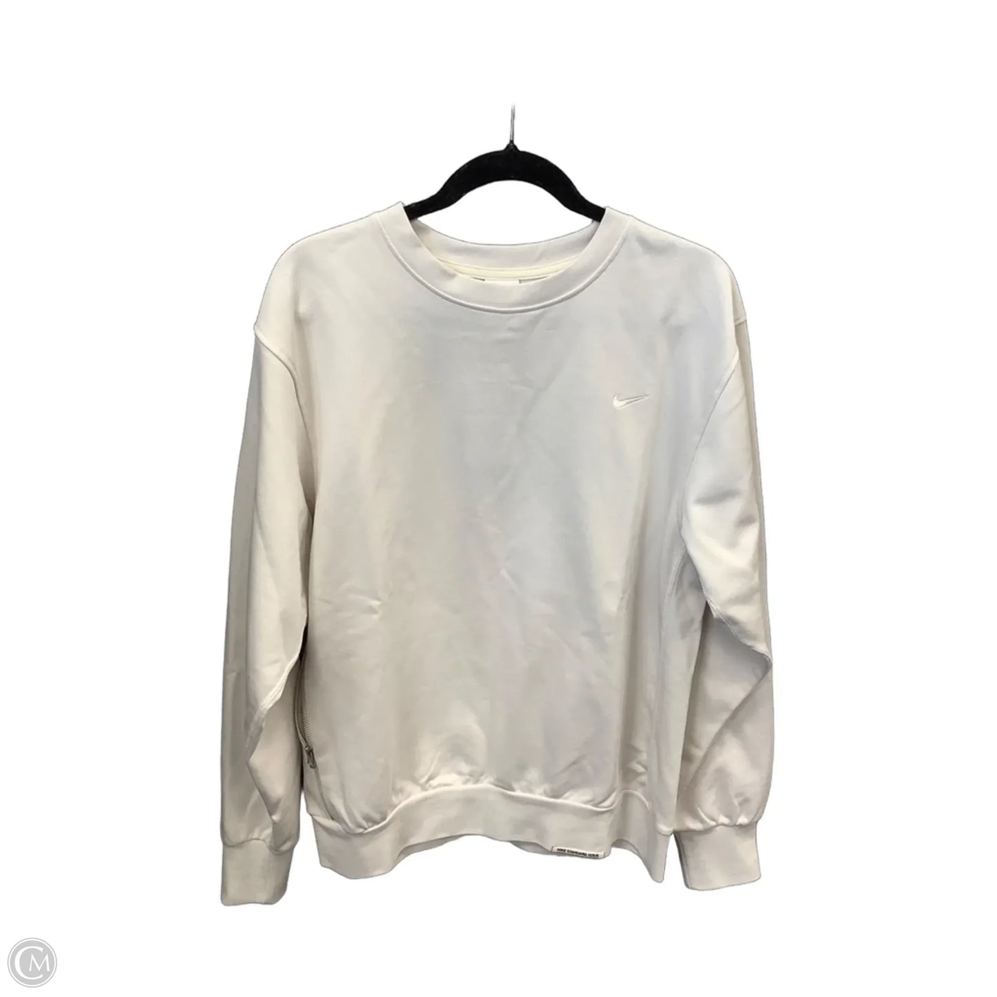 Sweatshirt Crewneck By Nike Apparel In White, Size: M