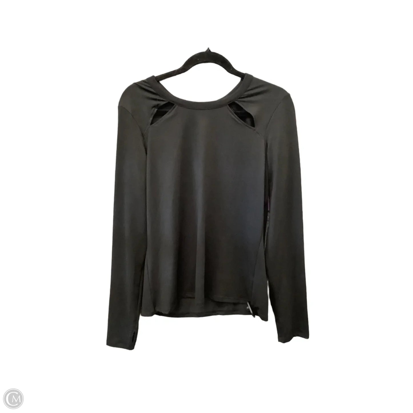 Athletic Top Long Sleeve Crewneck By Mta Sport In Black, Size: L