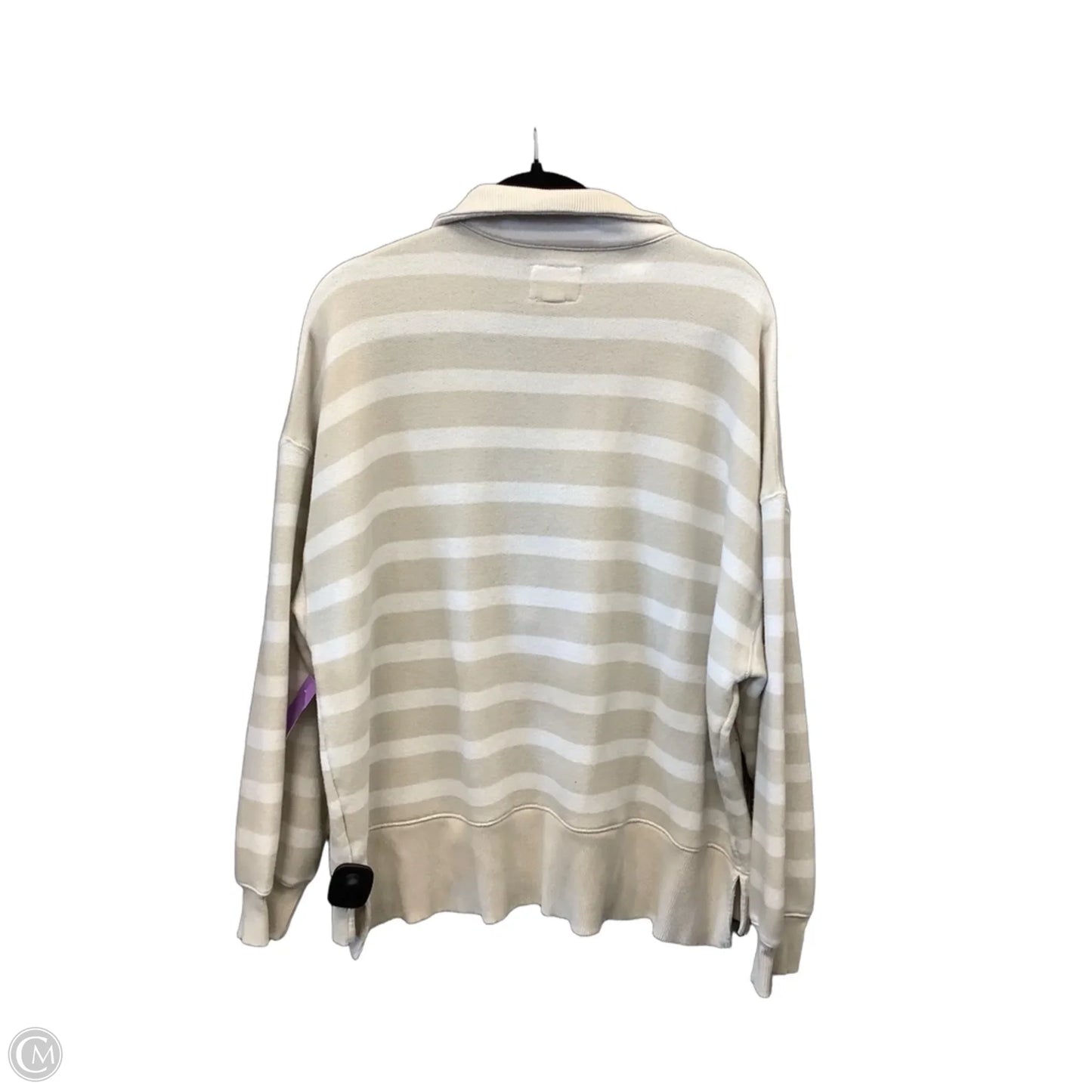 Sweatshirt Collar By American Eagle In Tan, Size: L