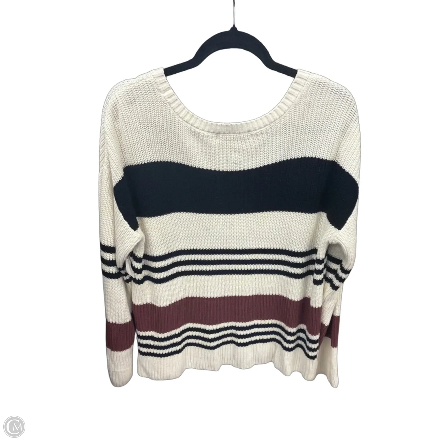 Sweater By Marled In Striped Pattern, Size: L