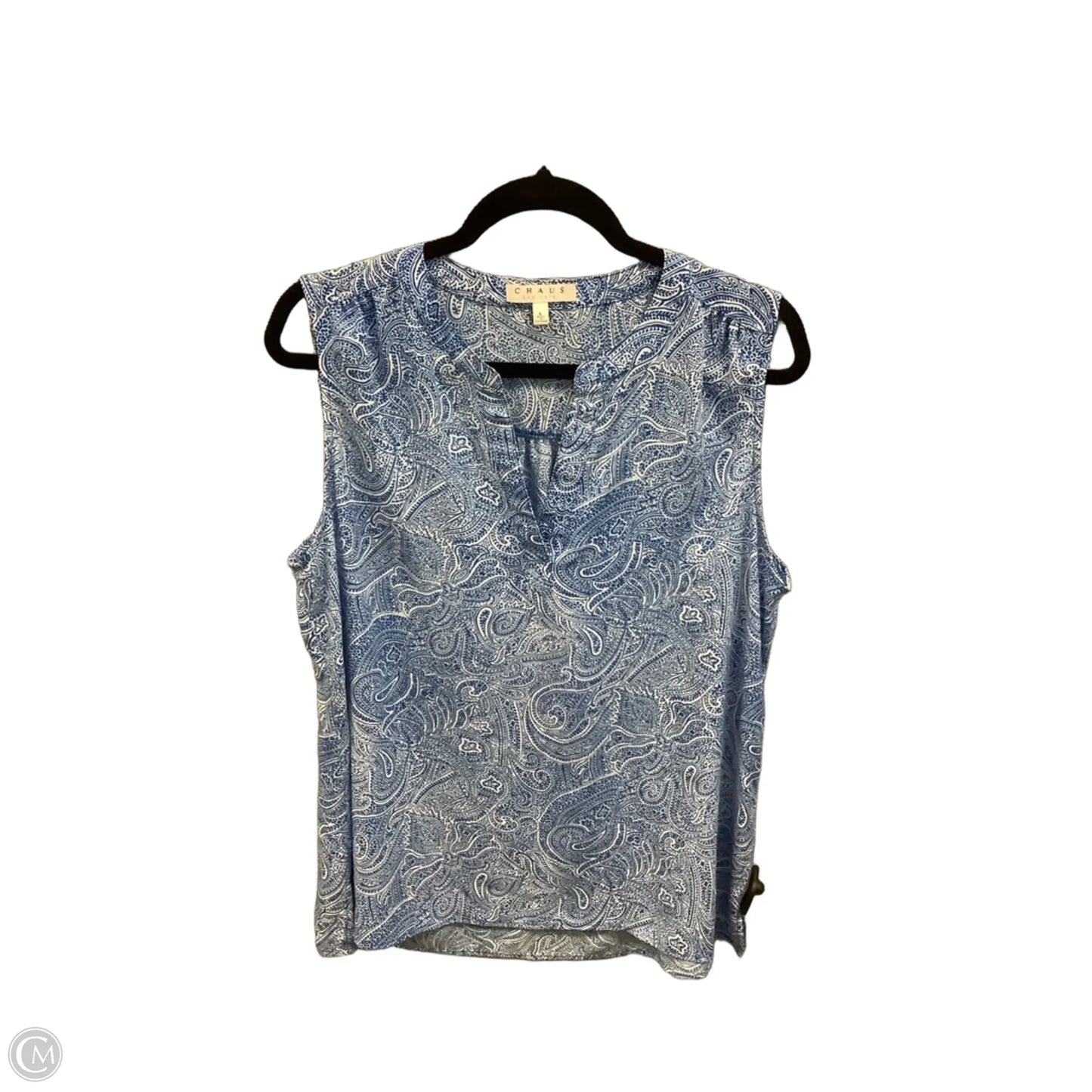 Tunic Sleeveless By Chaus In Blue, Size: L