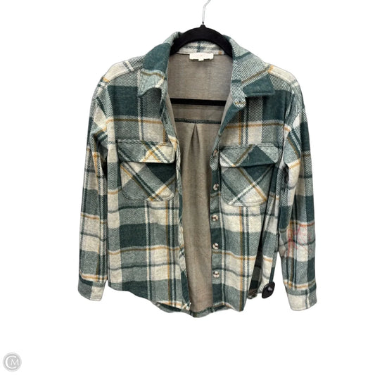 Top Long Sleeve By Ultra Flirt In Green, Size: S