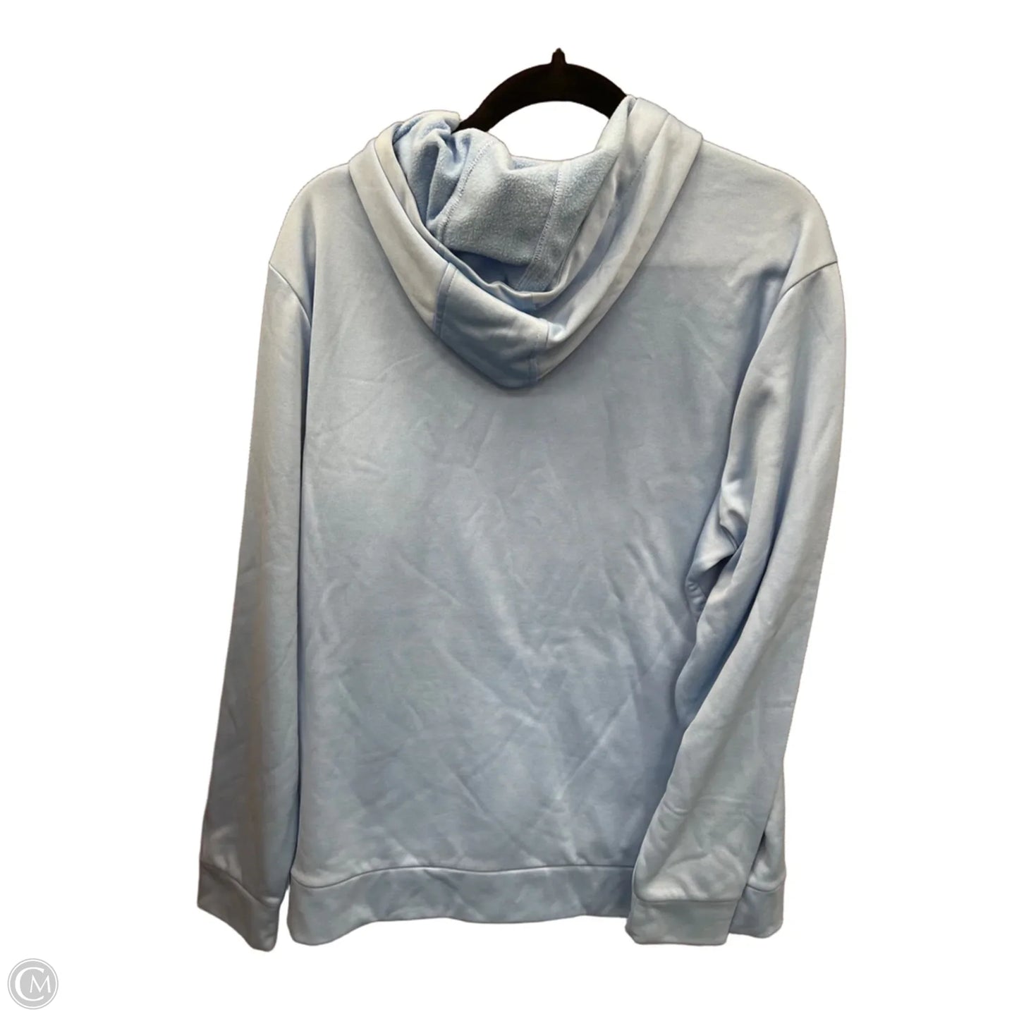 Athletic Top Long Sleeve Hoodie By Under Armour In Blue, Size: L
