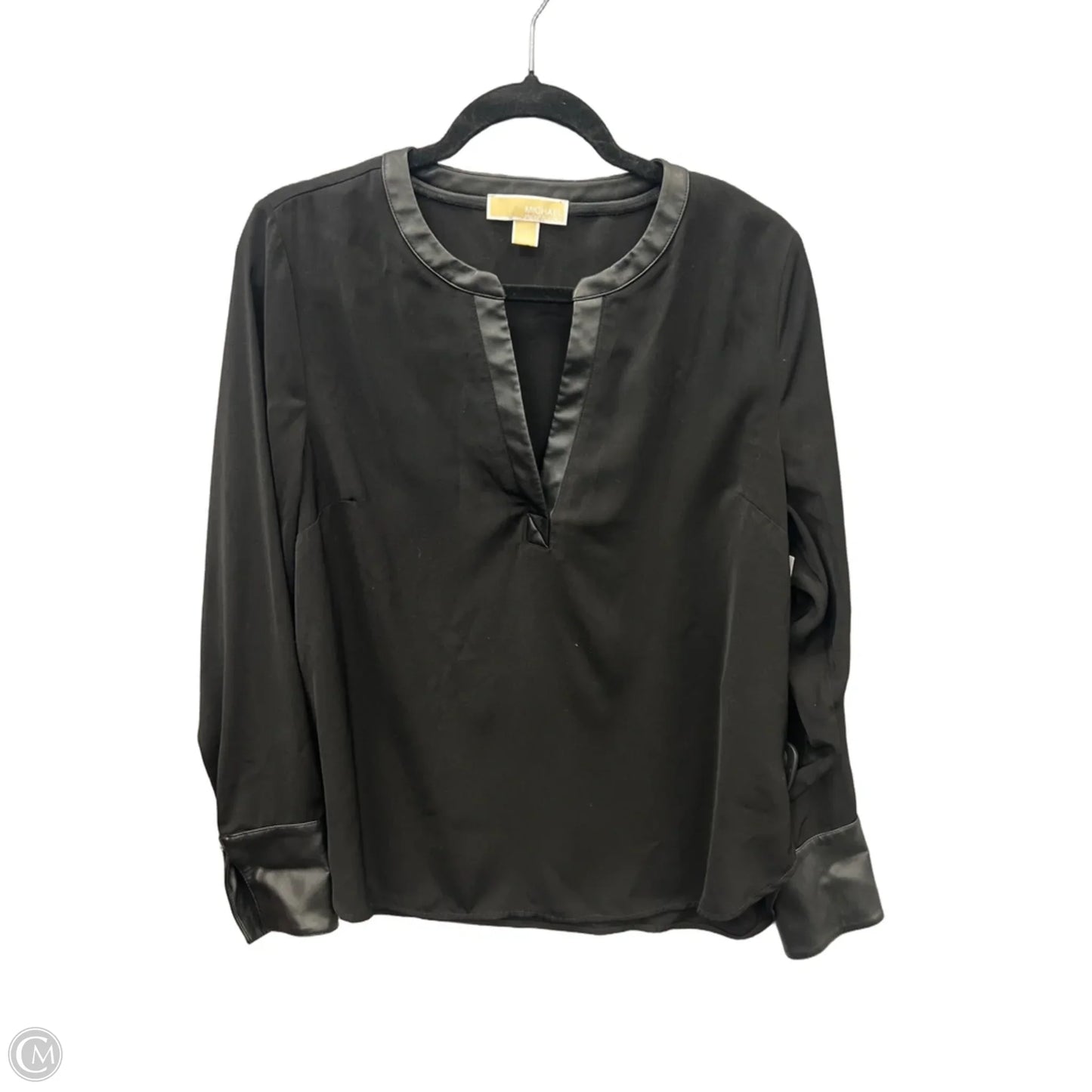 Top Long Sleeve By Michael By Michael Kors In Black, Size: L